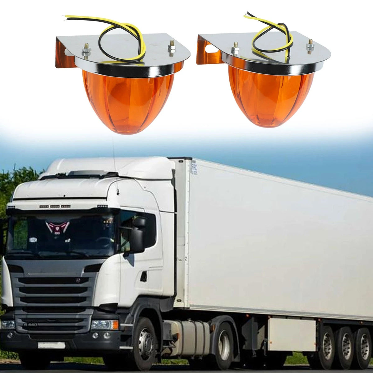 2X LED Star Watermelon Lamp Indicator for Truck Vans RV