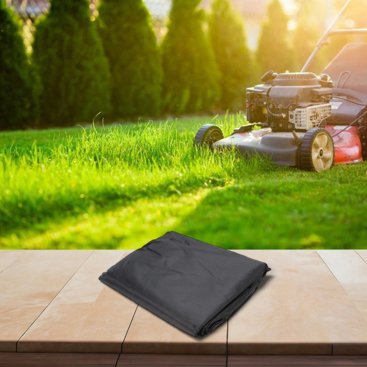 210D Waterproof Lawn Mower Cover for Push Mowers (Universal Fit)