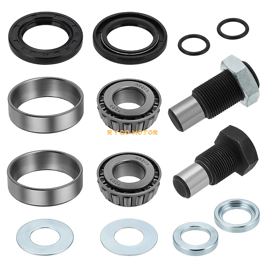 Swing Arm Bearing Seal Kit w/Shaft for Kawasaki Prairie 360 650 700 (2000–2006)
