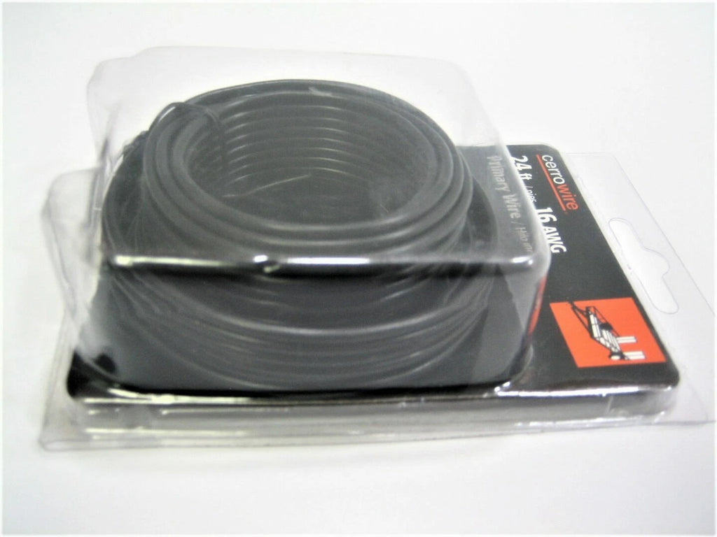 16 AWG Black Primary Wire for Marine Boat Trailer (Multi-Application, 24ft)