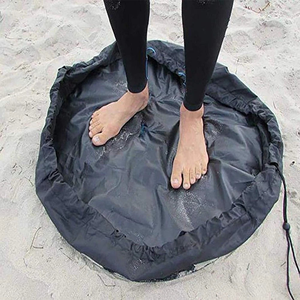 Wetsuit Changing Mat Bag for Portable Storage (Black)