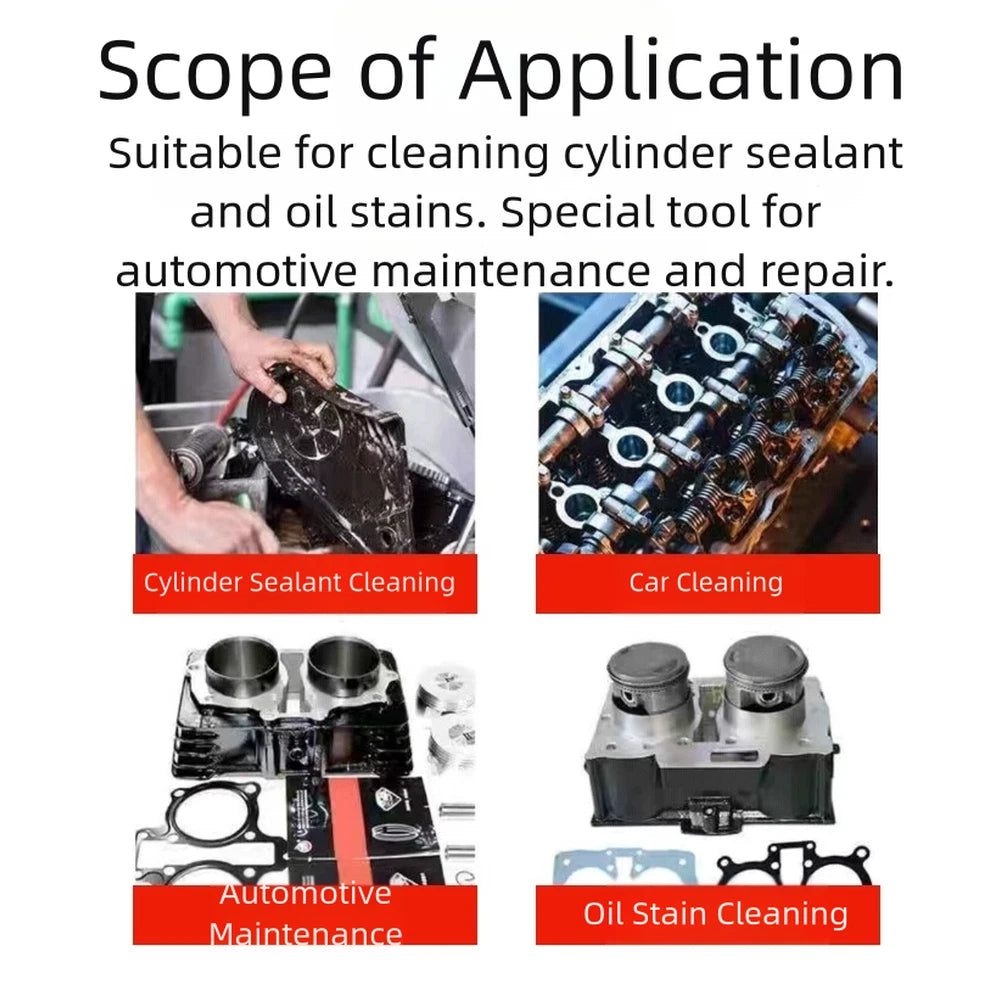 Steel Scraper Blade Tool for Engine Gasket Cleaning and Grease Removal