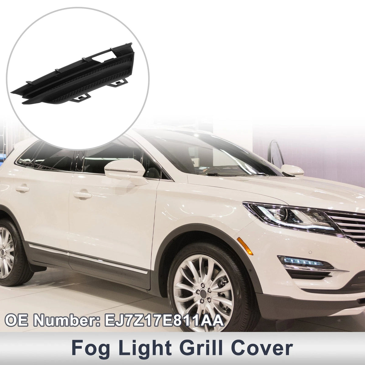 1 Pc Fog Light Grill for Lincoln MKC (2015–2019) No.EJ7Z17E811A Black