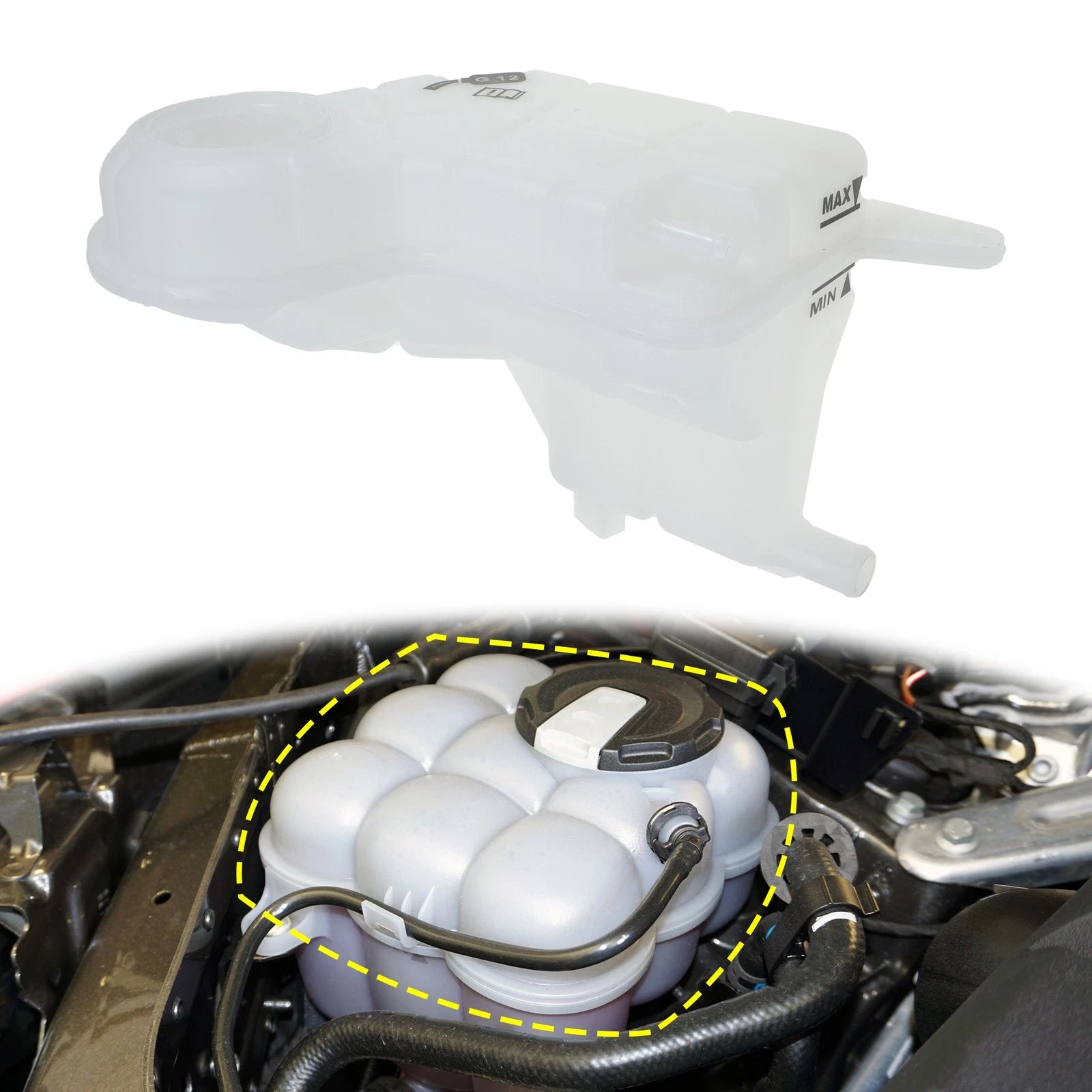 Coolant Reservoir Tank with Sensor for Audi A6 A7 (2012–2018)