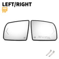 Pair Left Right White Mirror Glass with Heated Back for Toyota (2005–2015)