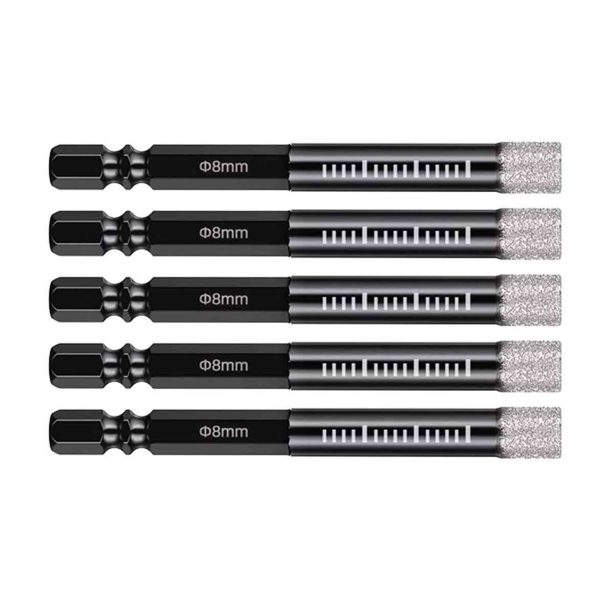 5PCS 8mm Dry Diamond Drill Bits for Porcelain Granite Tile Glass Ceramics Marble