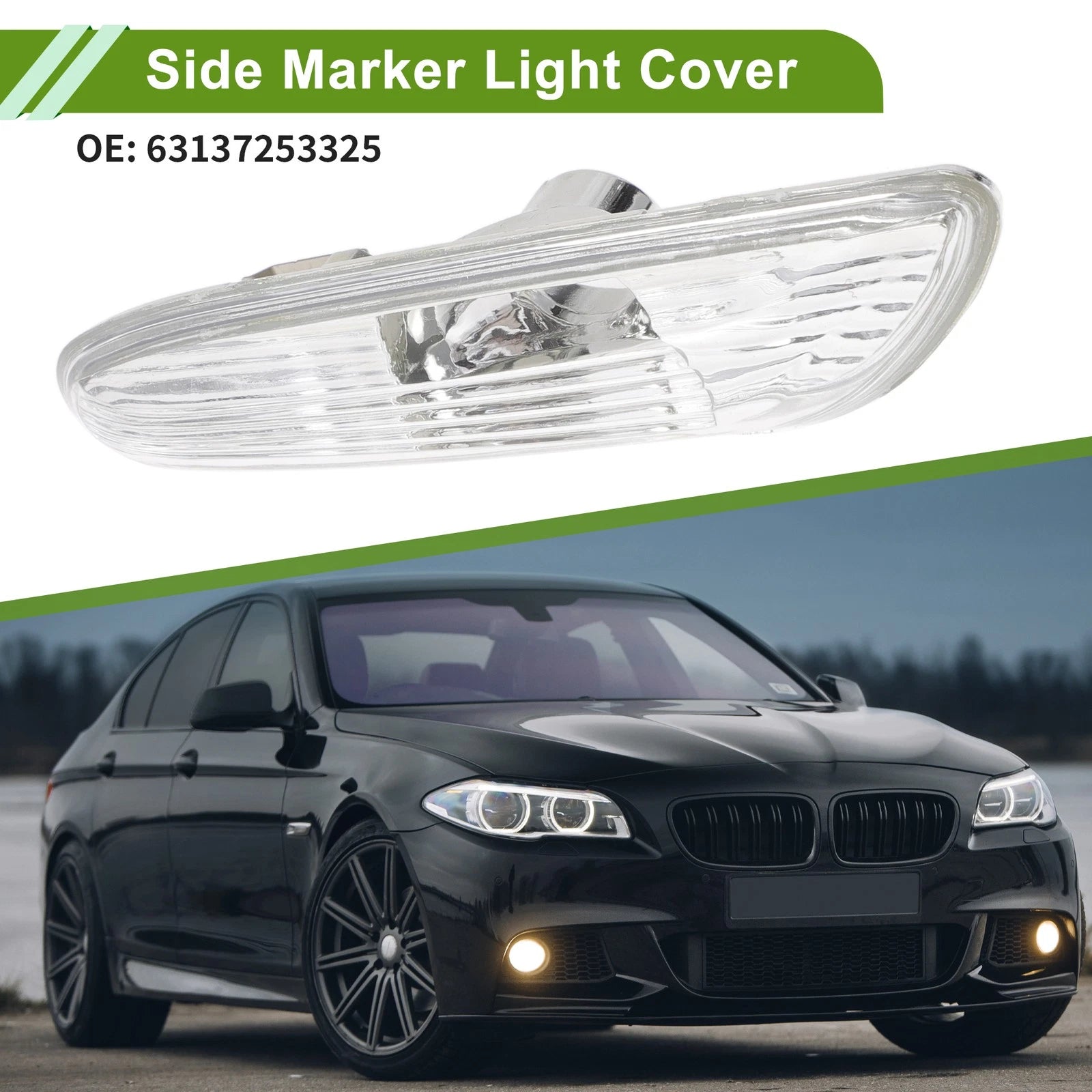 Right Side Marker Light Cover Replacement for BMW 3 Series E90 (2006–2010)