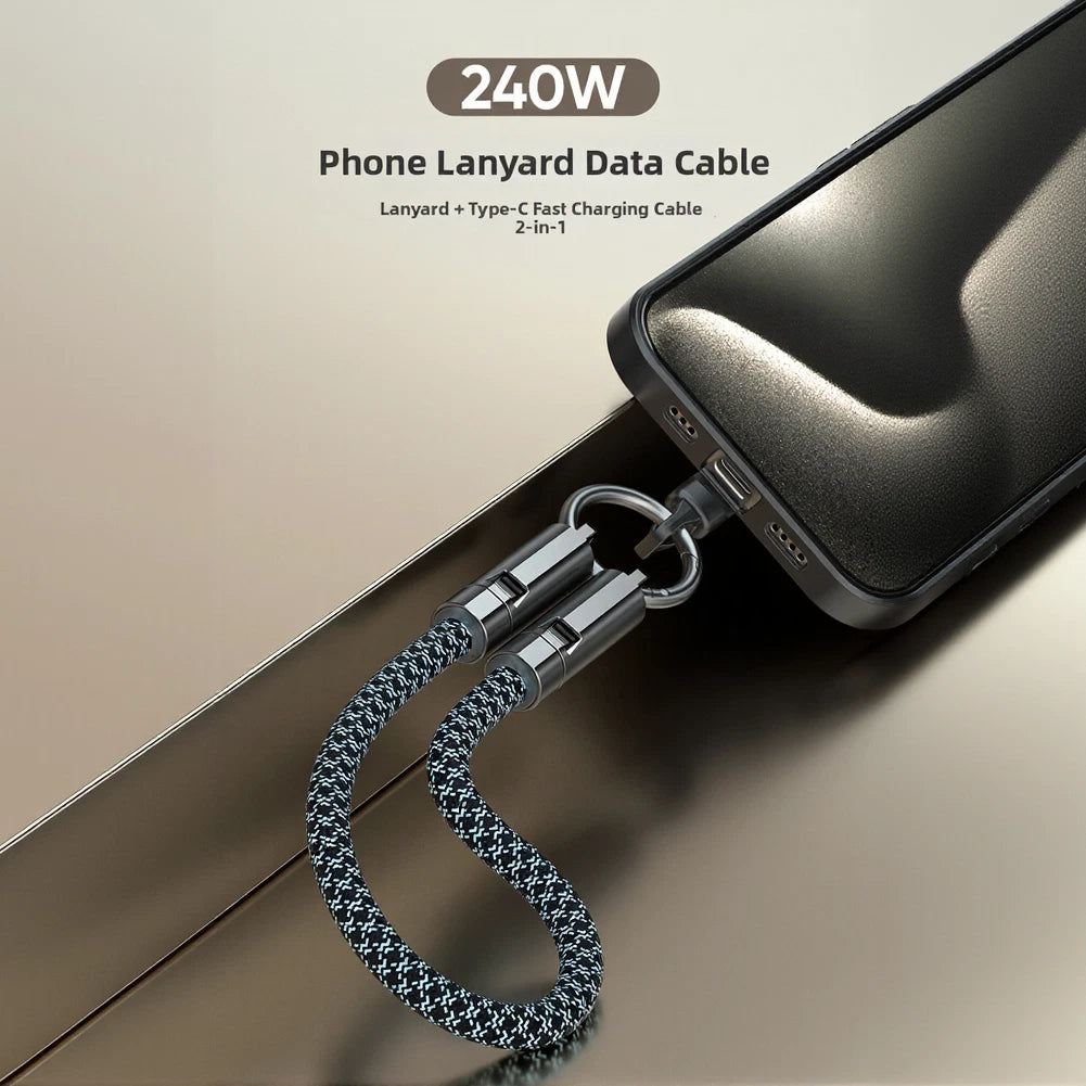 USB-C Fast Charging Wrist Lanyard for Phone (Data Transfer Function)