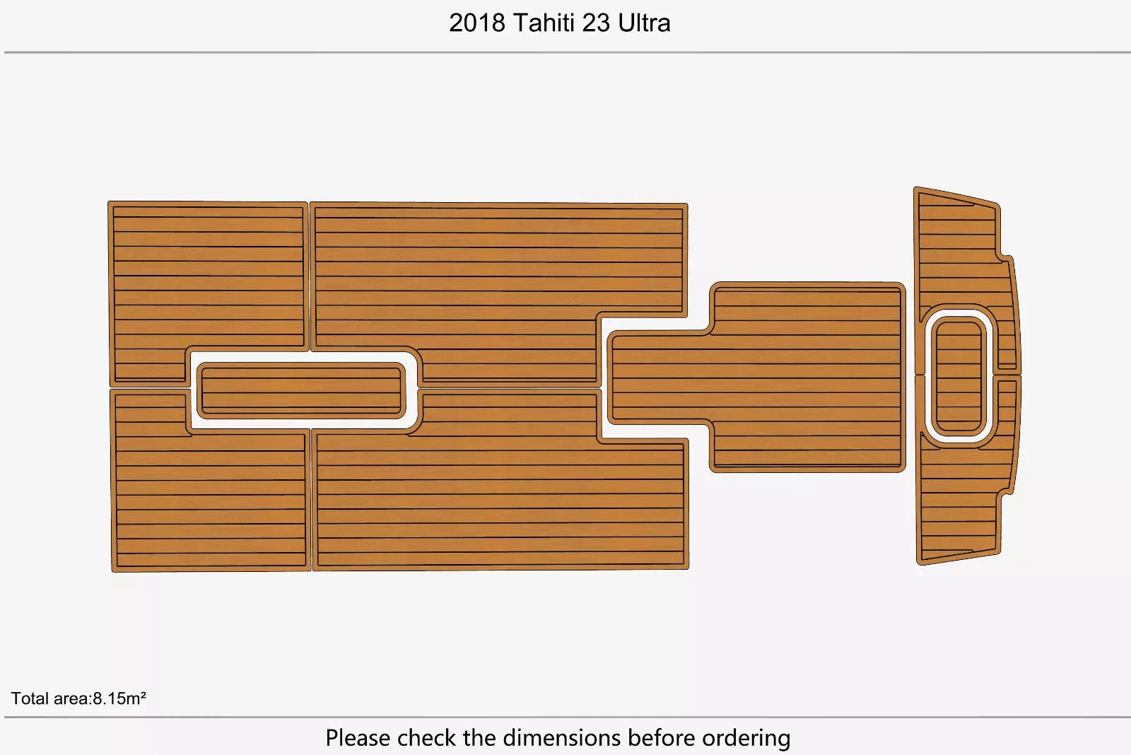 EVA Foam Teak Decking Flooring Mat for Tahiti 23 Ultra (2018)