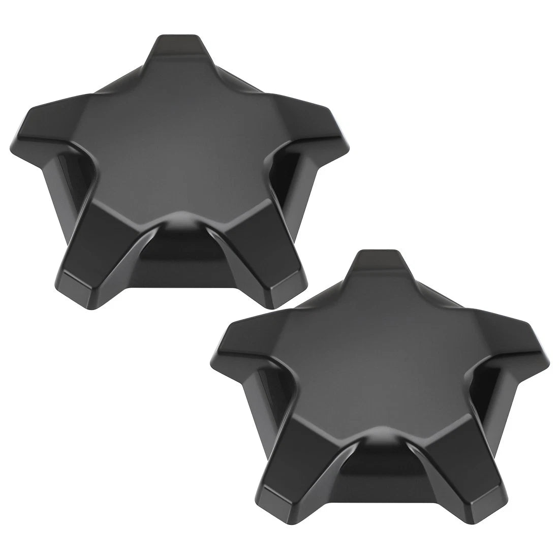 2 Matte Flash Black 5 Lug Rim Caps for Polaris RZR Pro R / RZR Pro R 4 (2022–2024)