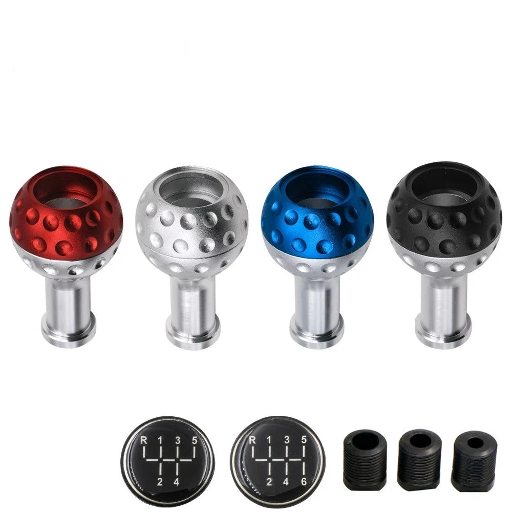 6 Speed Manual Gear Shift Knob Shifter Lever for Universal Fit (Black/Blue/Red/Silver)