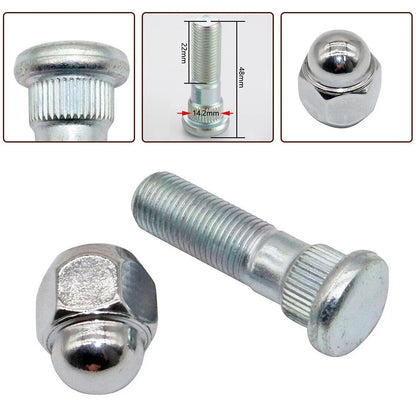 Set of 4 Wheel Hub Bolt Stud & Nut for Subaru Forester (2009–2019)