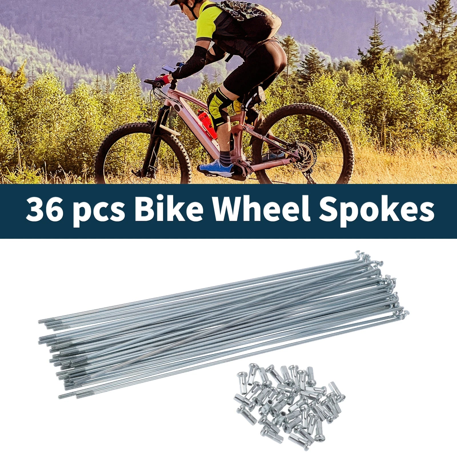 Bicycle Spokes Nipple 45 Steel Galvanized Universal 235mm (13G)