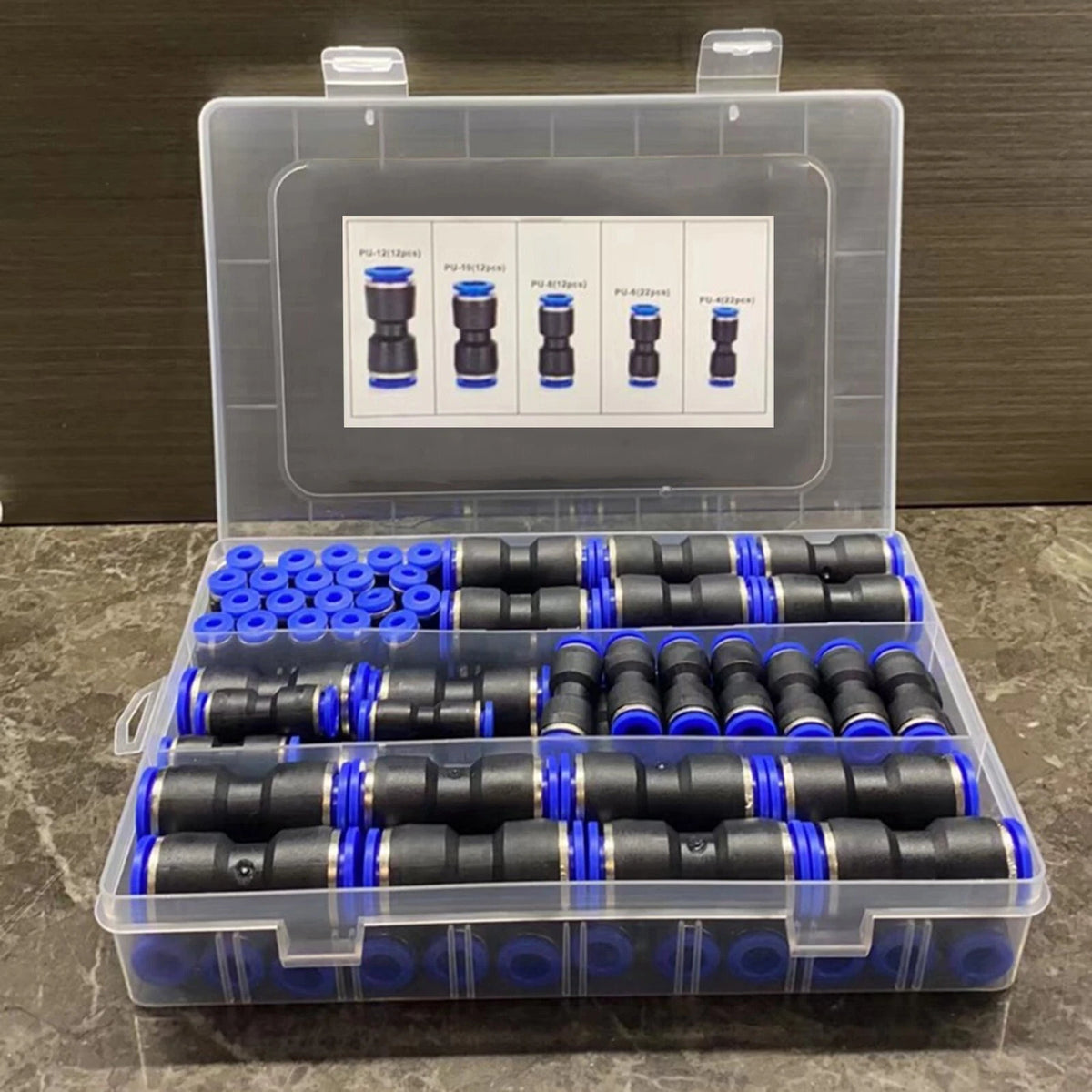 80pcs Push Fit Connectors for Various OD Polyethylene Pipes
