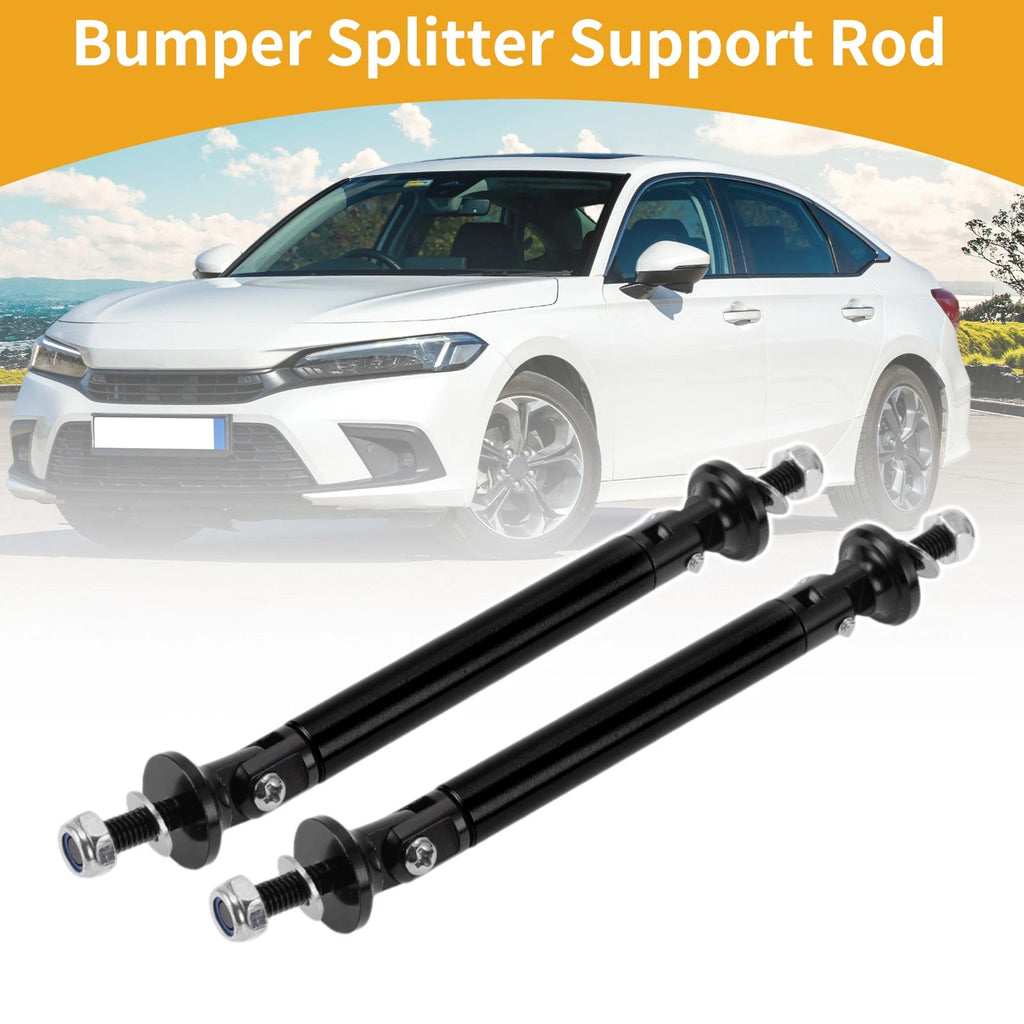2X Adjustable Front Bumper Lip Splitter Strut Support Bars for