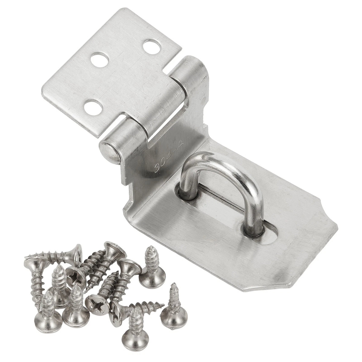 Door Hasp Lock Latch for Home Security (No Rust, Four Holes)