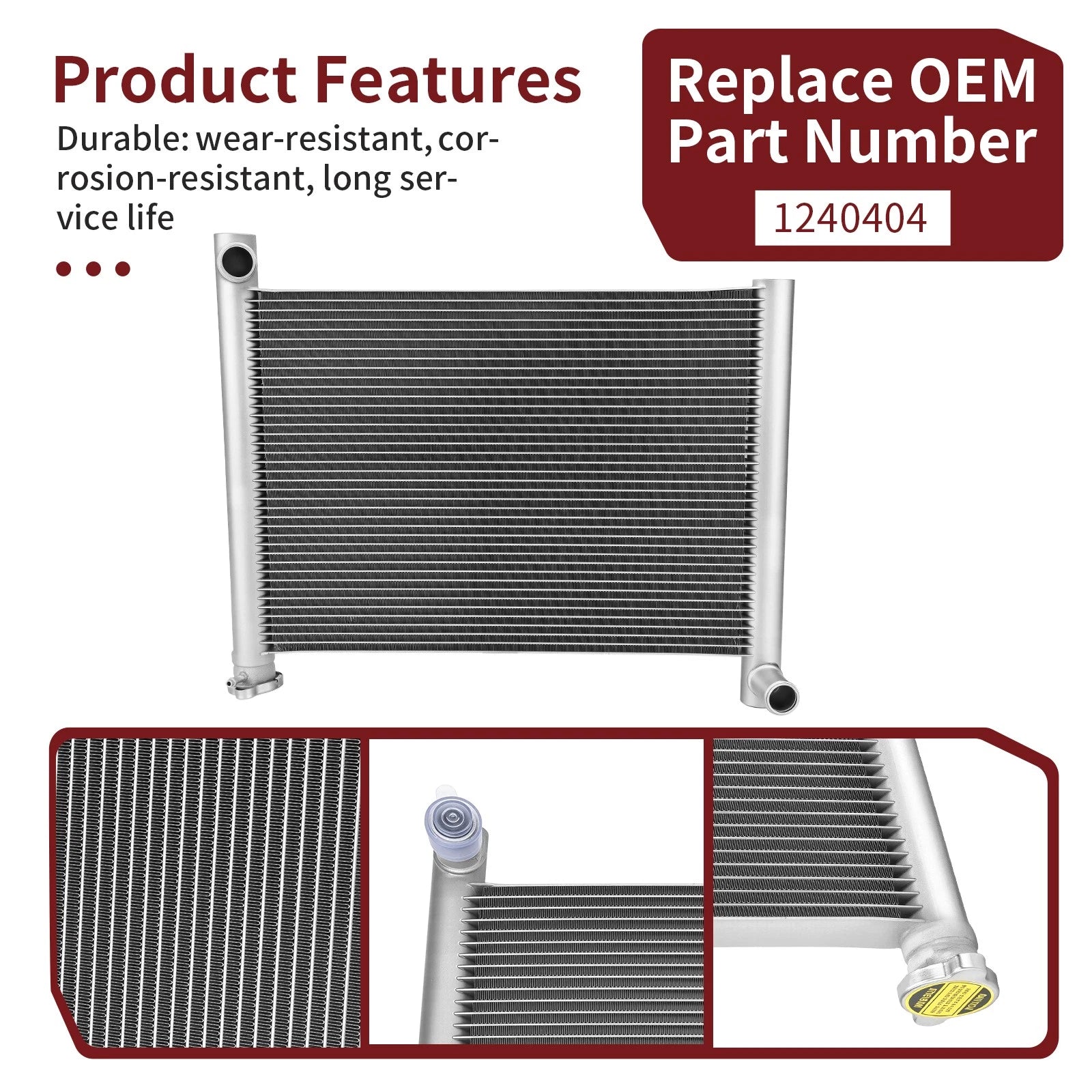 Radiator Assy 1240404 for Polaris Sportsman 850 (2009–2025) Scrambler 850 (2013–2025)