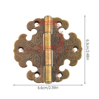 Set of 4 Rustic Cabinet Hinges for Hinged Elegance (No Part Numbers)