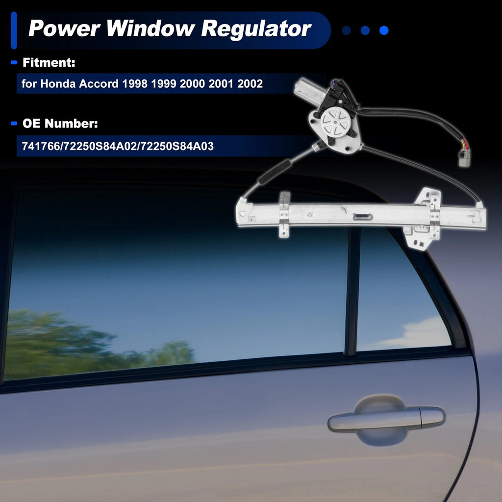 Front Left Power Window Regulator with Motor Replacement for Honda Accord (1998–2002)
