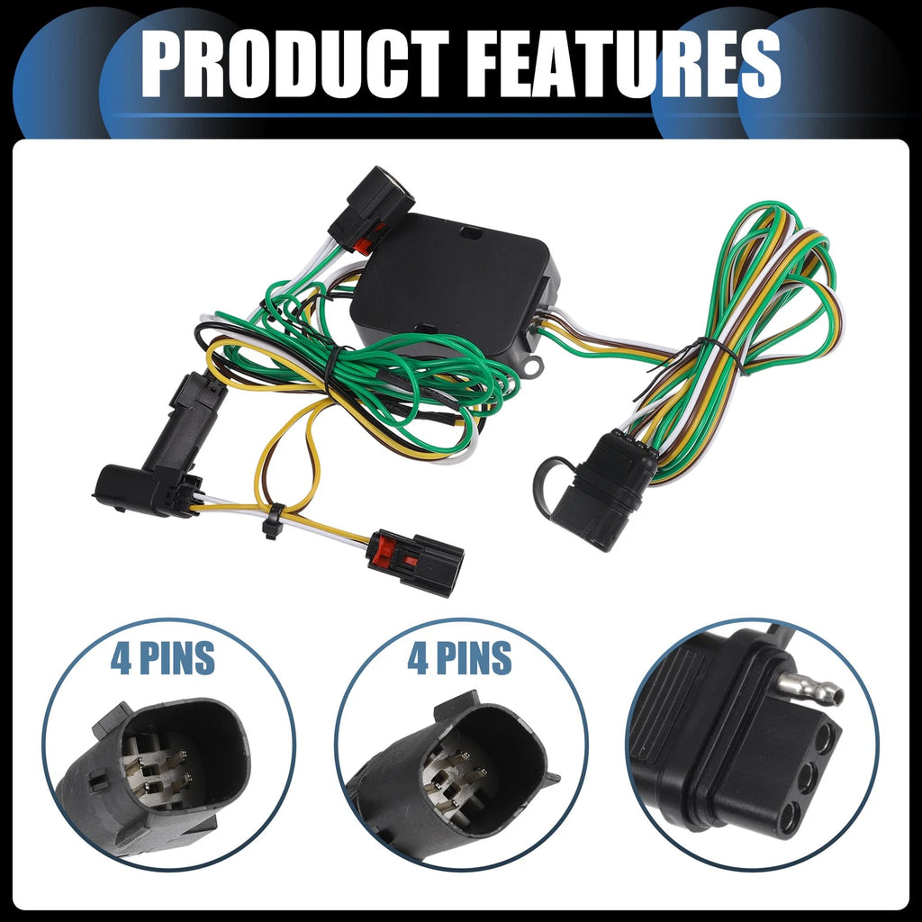 4-Pin Trailer Wiring Harness Kit for Chrysler Pacifica (2017–2018)