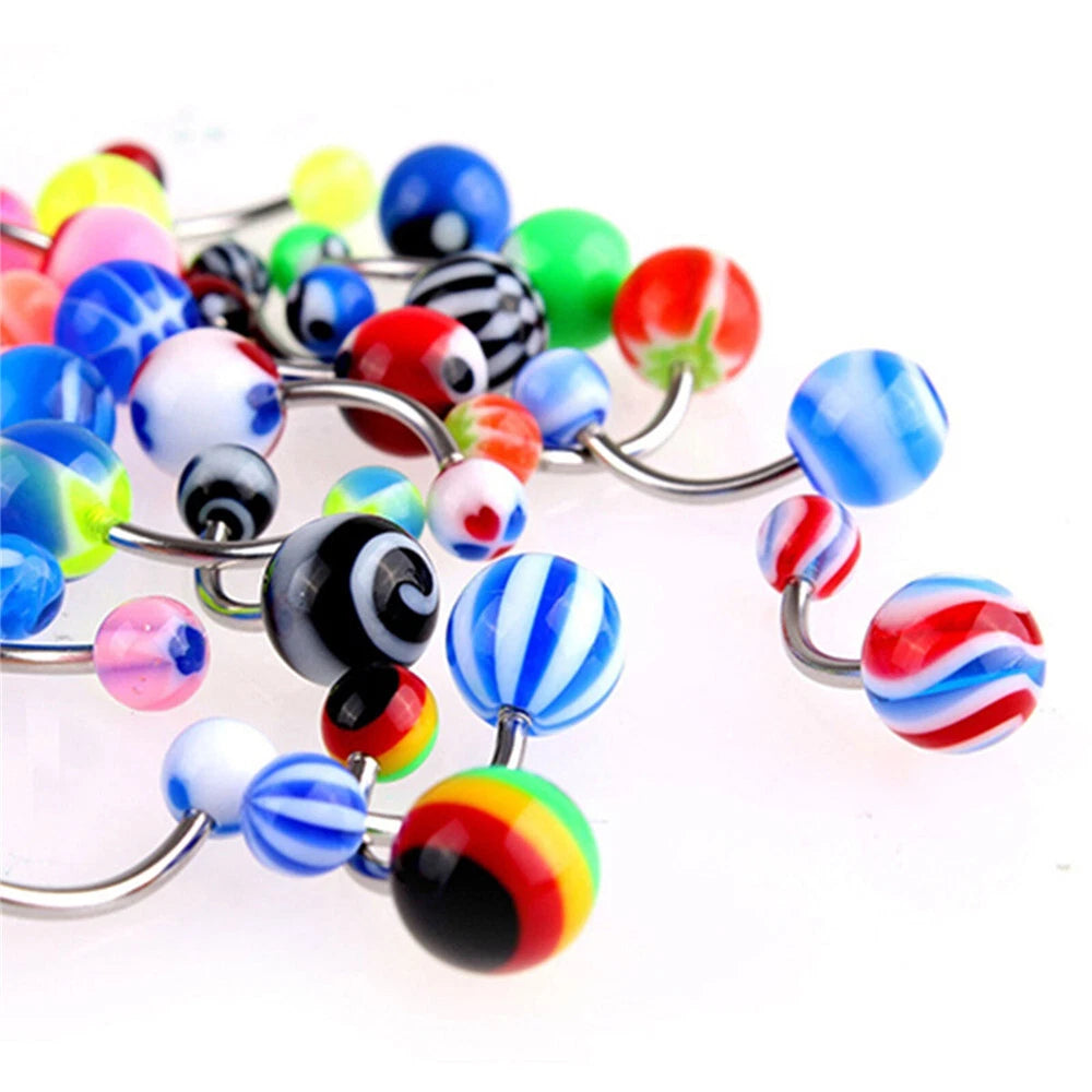 30pcs Body Piercing Bar Rings for Mixed Steel (Universal)