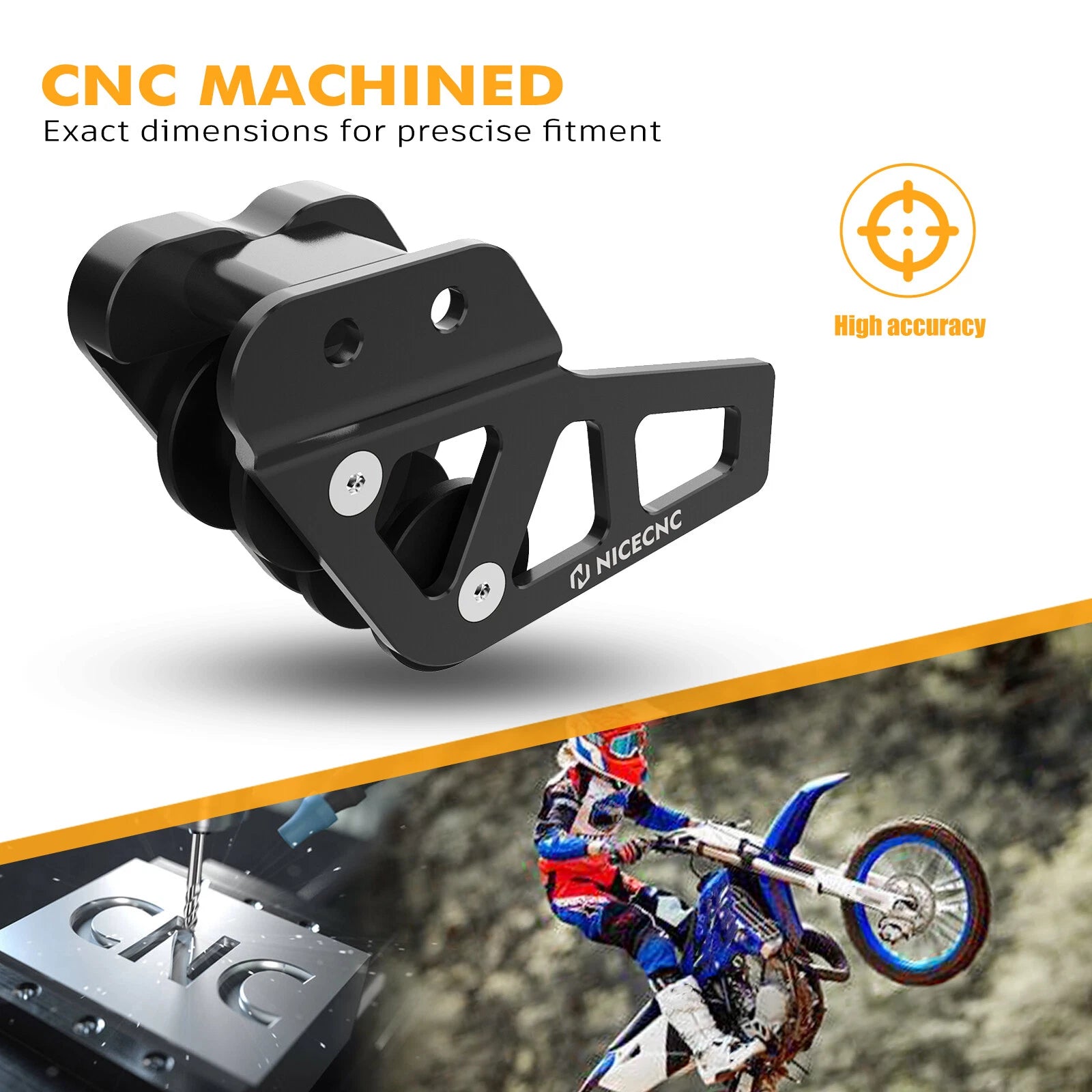 NICECNC Billet Rear Chain Guide Guard for Yamaha YZ85 (2003–2018)