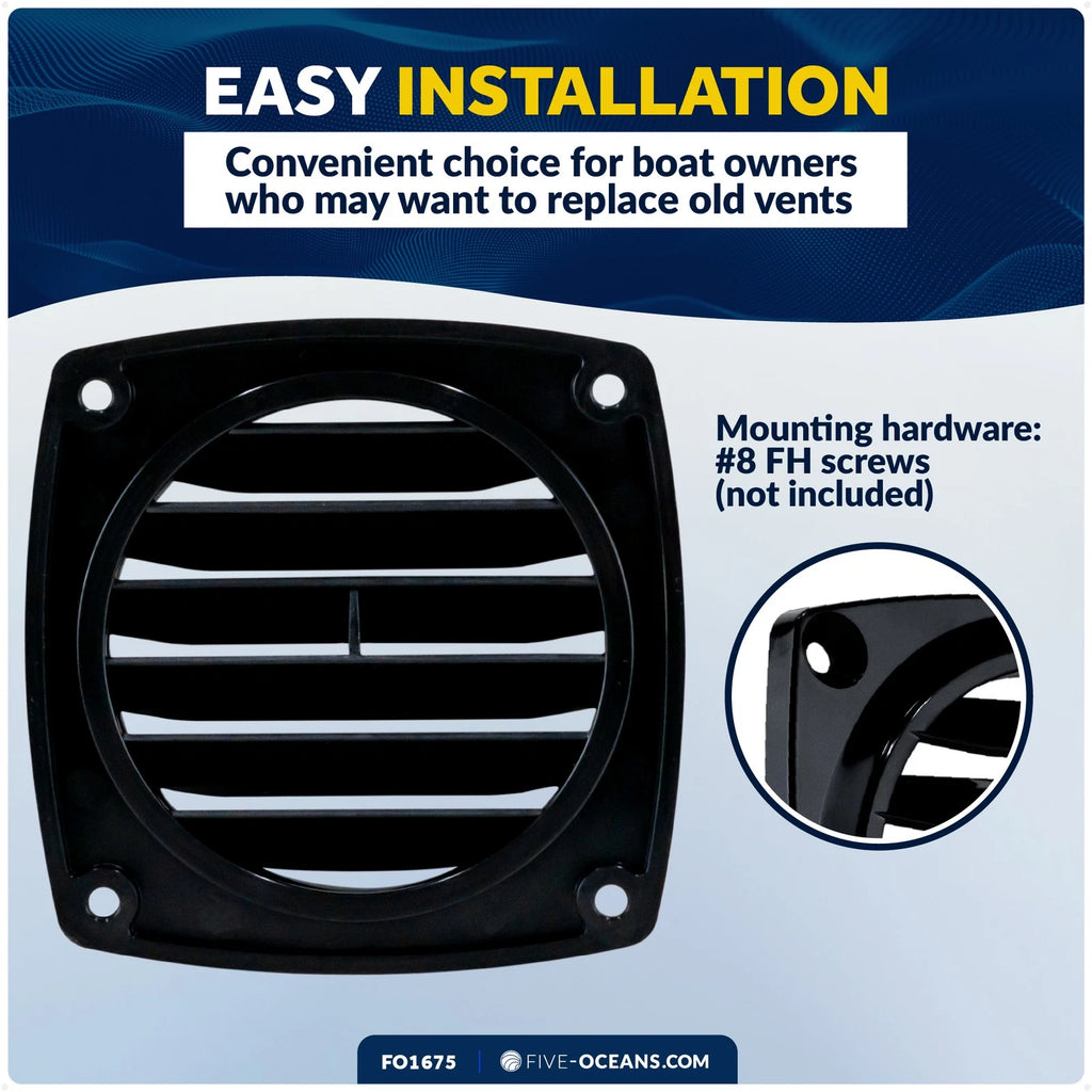 6-Slotted Louvered Flush Hose Ventilators for Universal Applications (3-Inch)