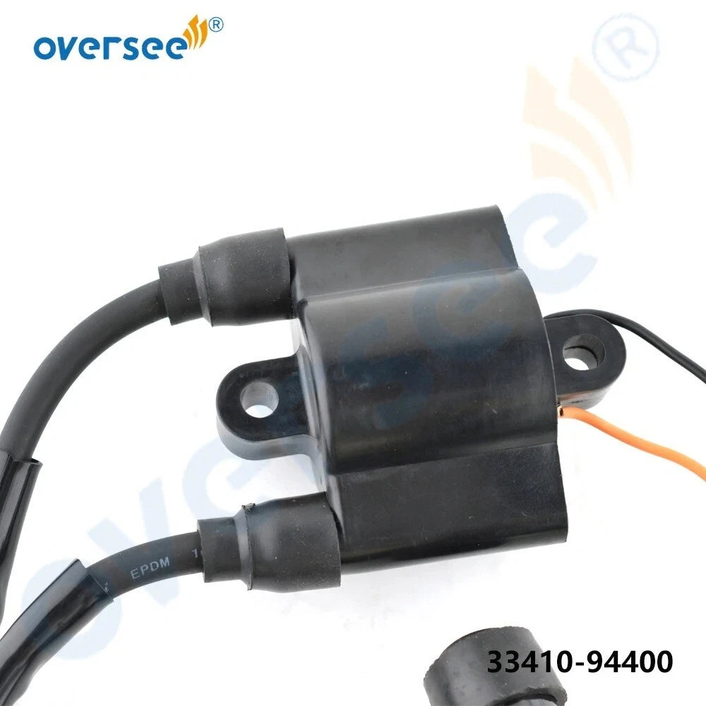 Ignition Coil for Suzuki 2/4T 9.9 15 40HP Outboard (33410-94400, 33410-92L10, 33410-92L11)