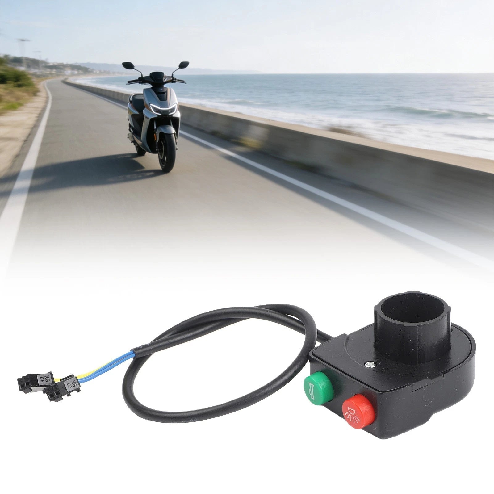 Handlebar Switch for Motorcycle ATV (Black/Red)