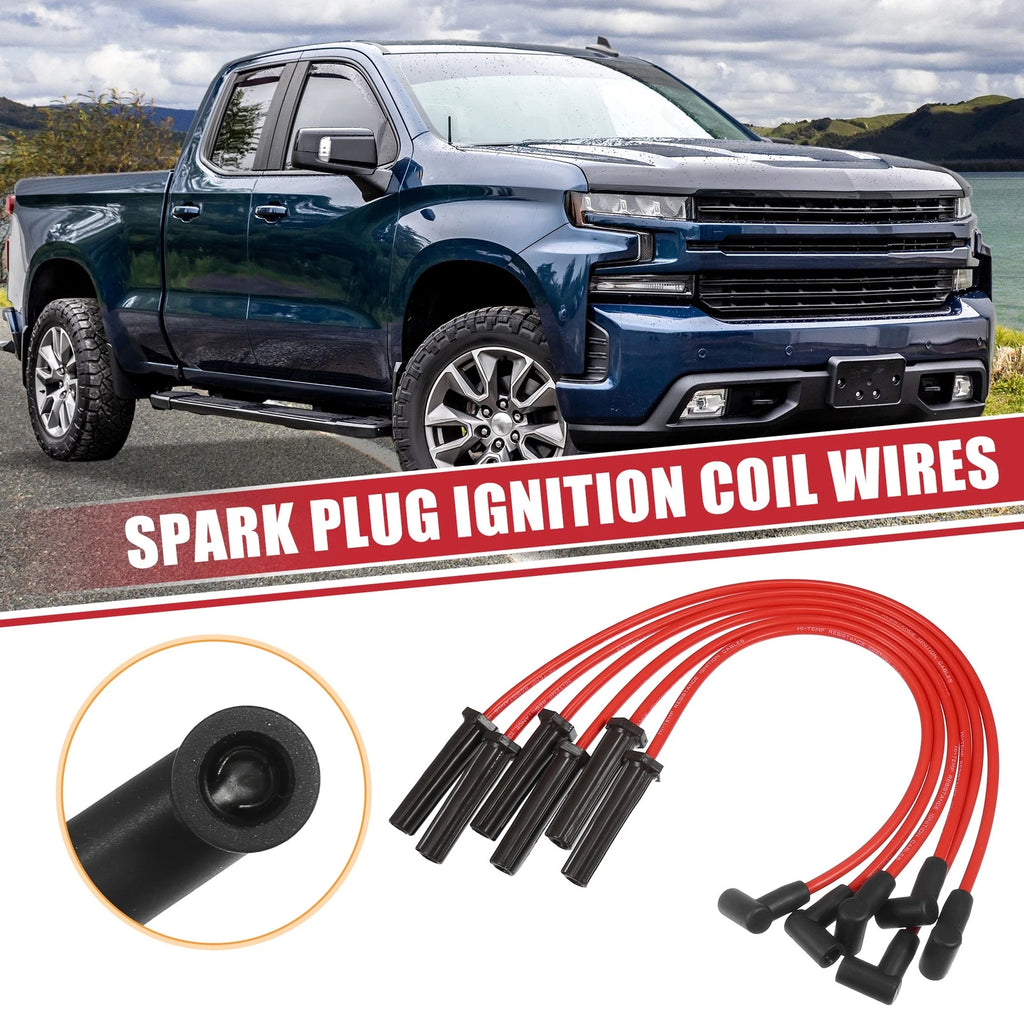 Ignition Coil Spark Plug Wire Set Replacement for Chevy 6 Cylinder (1946–1962)