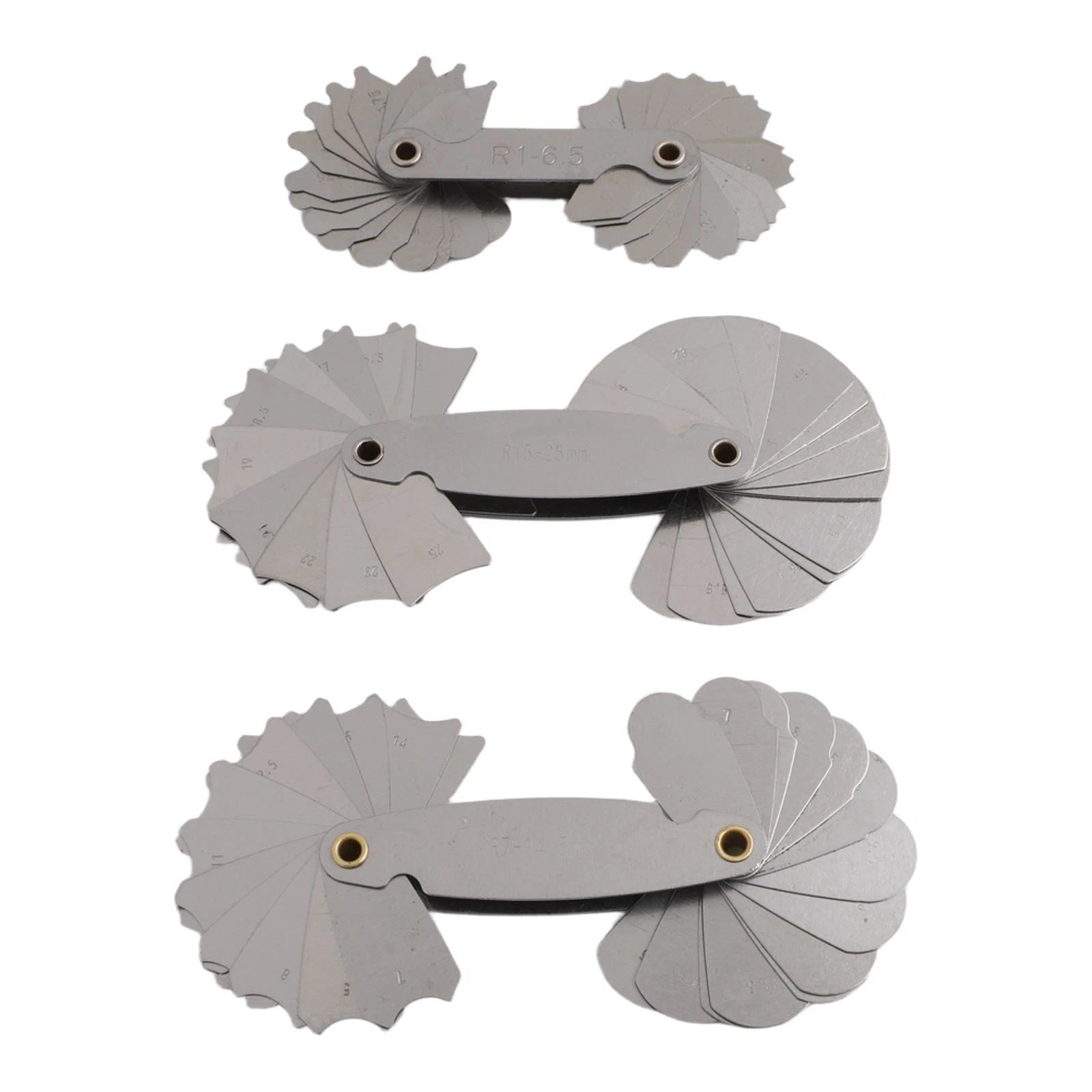 3pcs Radius Fillet Gauge Set for Toolmakers (Stainless Steel)
