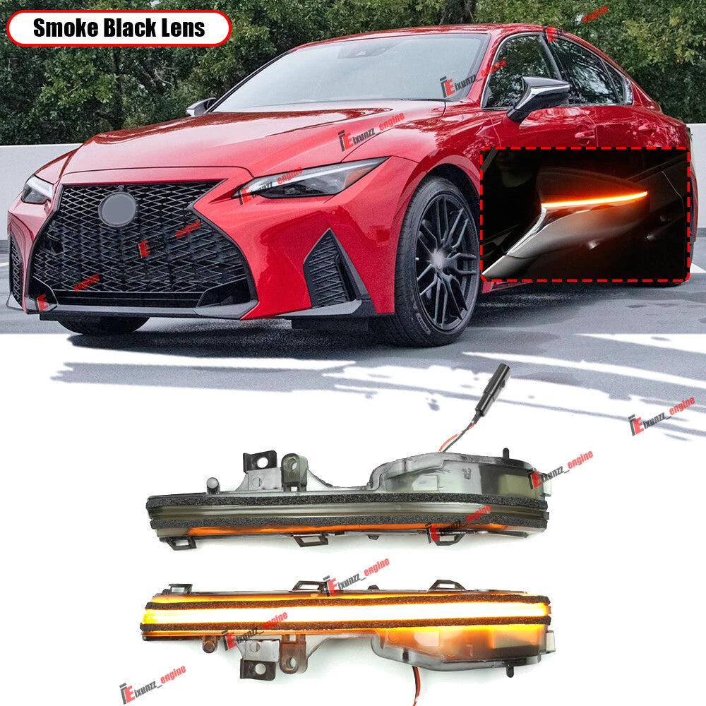 Sequential LED Rear Mirror Turn Signal Light for Lexus IS (2021–2024)