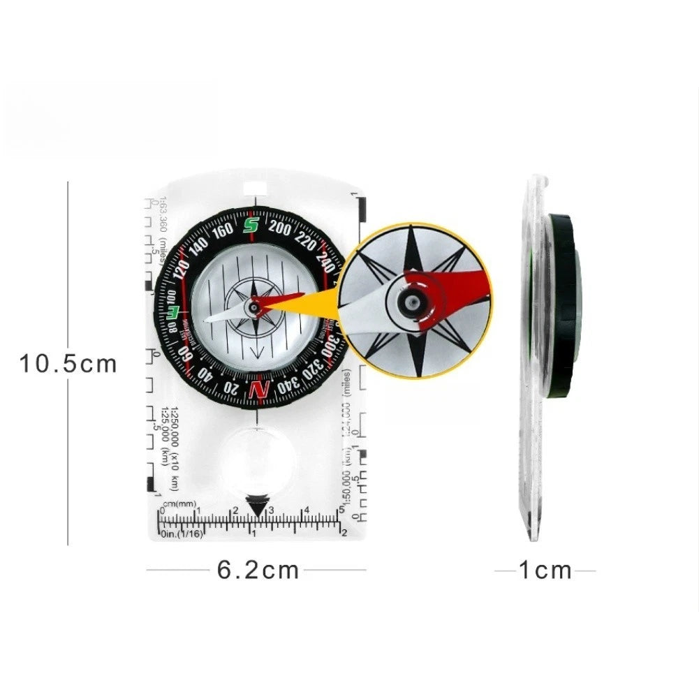 Acrylic Map Scale for Compass Integration (Hiking Camping)