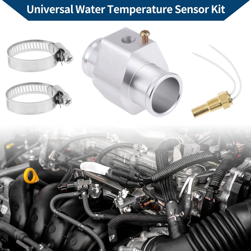 Water Temp Sensor Kit 1/8"NPT for Auto Radiator Cooling (195°F Off)