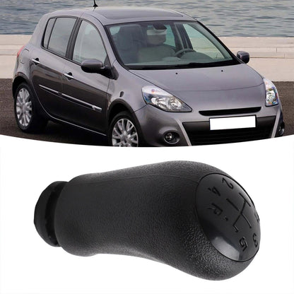 5 Speed Gear Shift Knob for Renault Clio III (2005–2012) Black Plastic