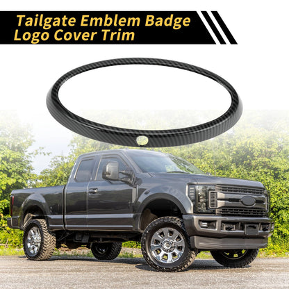Carbon Fiber Pattern Tailgate Emblem Badge Cover for Ford Ranger (2023–2024)