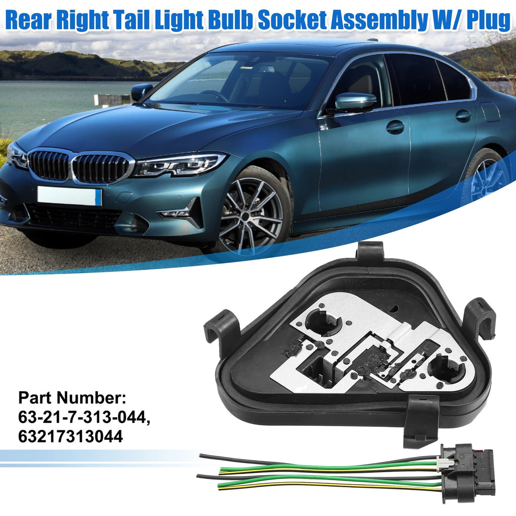 Rear Tail Light Bulb Socket Plug Drive Side Set for BMW (2012–2020)
