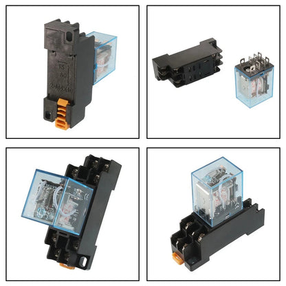 AC 24V 8 Pin DPDT Relay for Office Electronics (35mm DIN Rail)