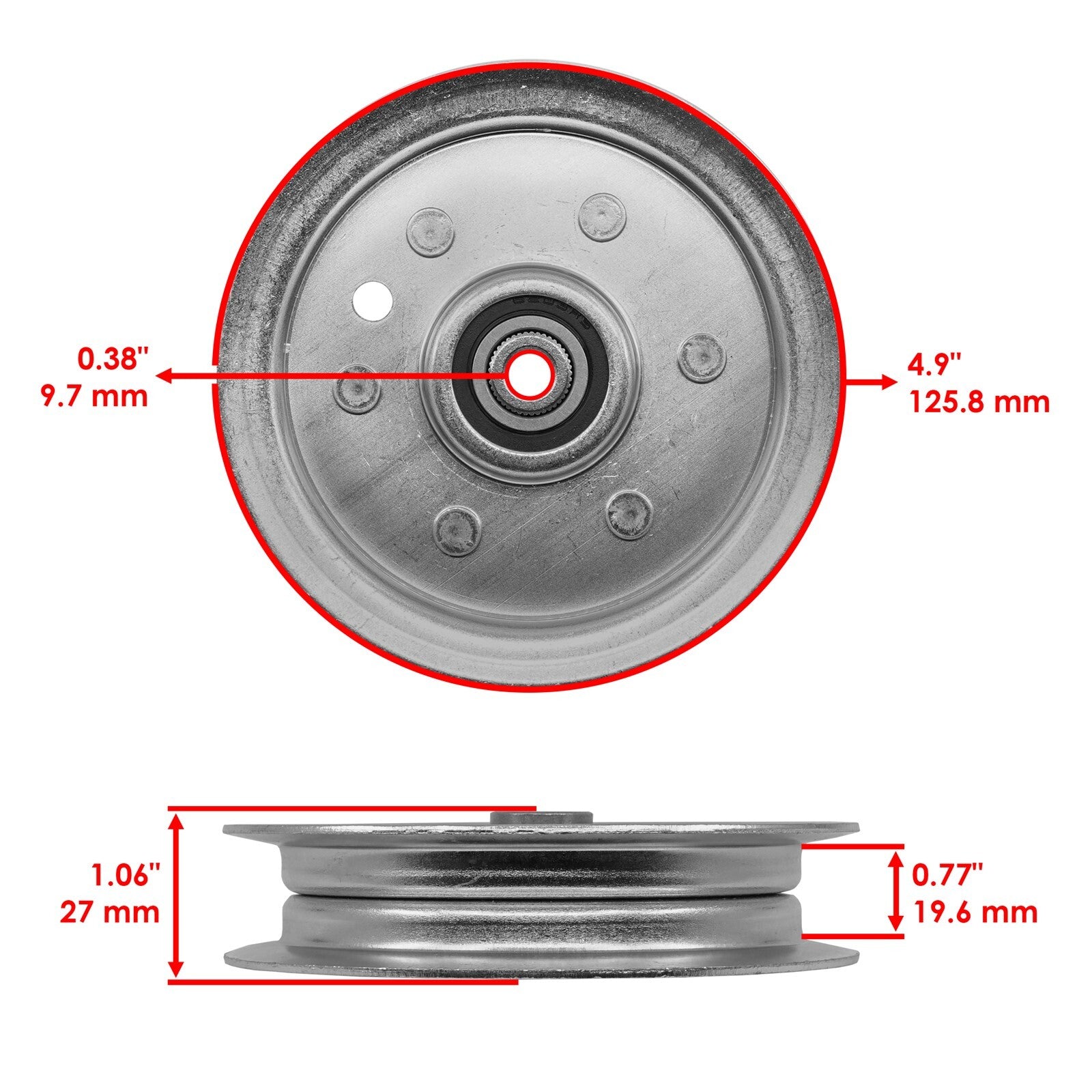 Deck Idler Pulley Replacement for Cub Cadet M72-GN M72-GN33 28HP (2000–2000)