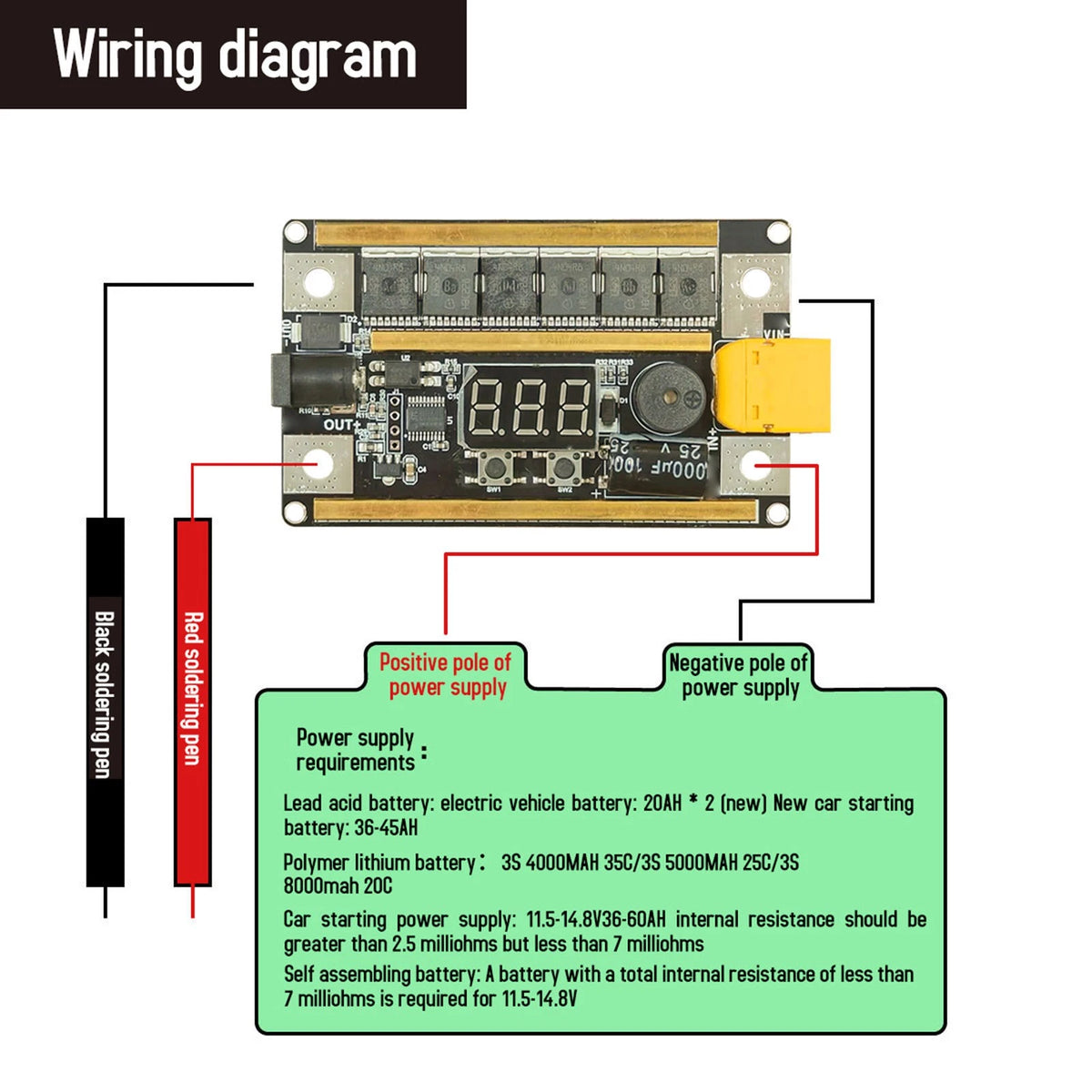 DIY Mini Spot Welder Machine for 18650 Lithium Battery (8-24V)