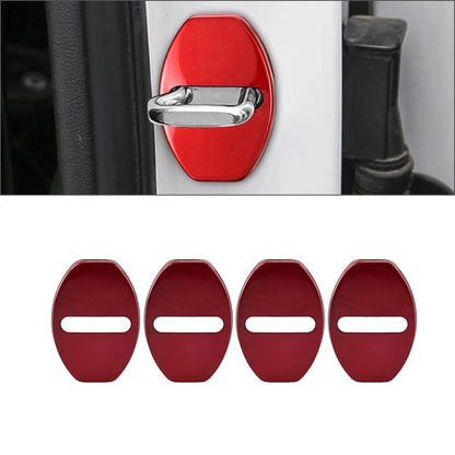 Car Door Lock Protective Cover for Audi A3 A4 TT S3 S4 VW Golf Passat (Red)