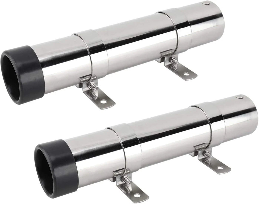 2Pcs Stainless Steel Side Mount Fishing Rod Holders for Boat Marine