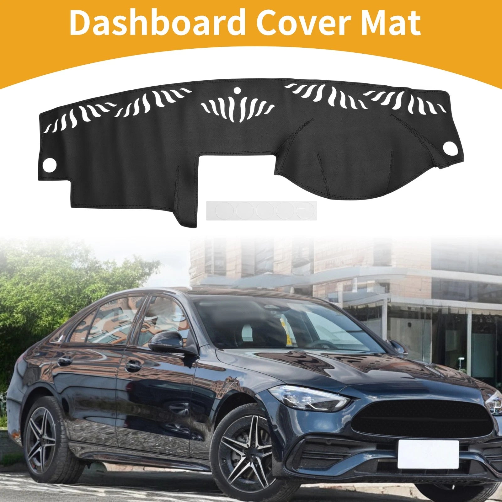 Dashboard Cover for Mercedes C-Class W204 2008-2011 Dash Mat Carpet Black