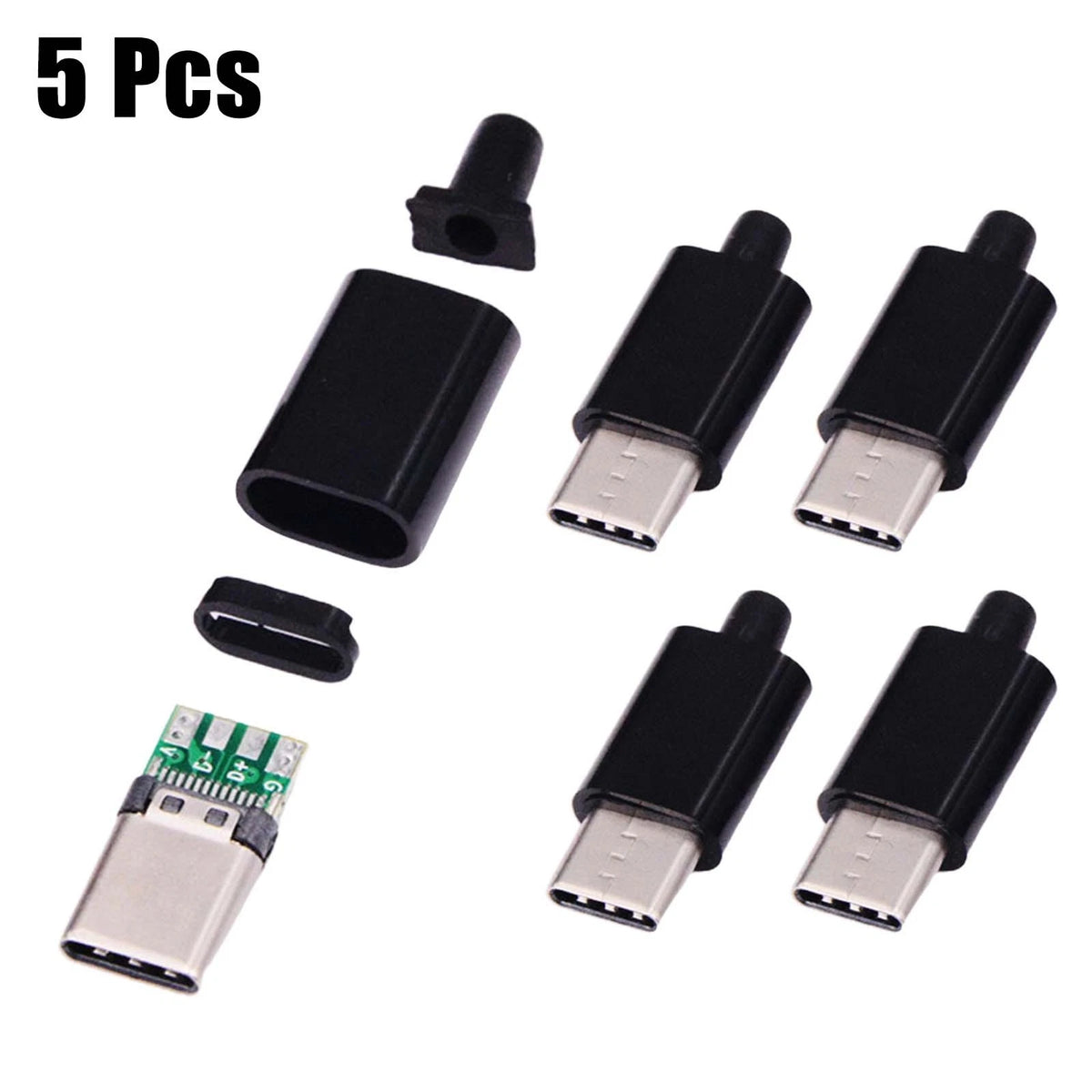 5PCS USB C Male Connector for PCB Board