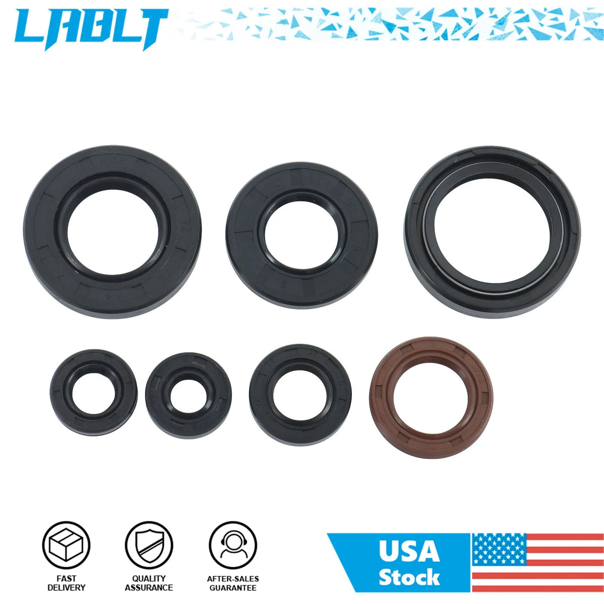 7 Piece Oil Seal Set for Yamaha Blaster YFS200 (1988–2006)