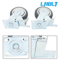 4 Pack 6" PU Casters with 2 Straight & 2 Swivel Wheels with Brakes