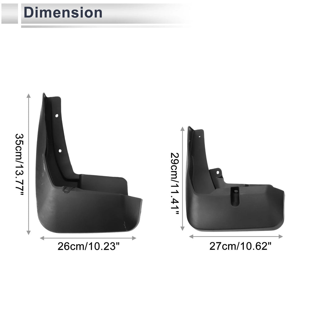 Set of 2 Mud Flaps Splash Guards for Audi Q8 (2019–2023)
