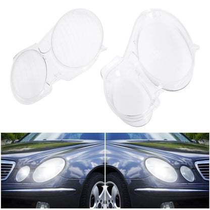 Headlight Lens Cover Shell Front Pair Replacement for Mercedes-Benz W211 (2002–2008)