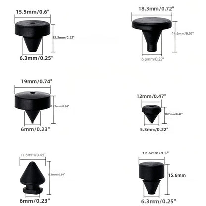Black Rubber Bumper Sealing Kit for Automotive Use (No Specific Years)