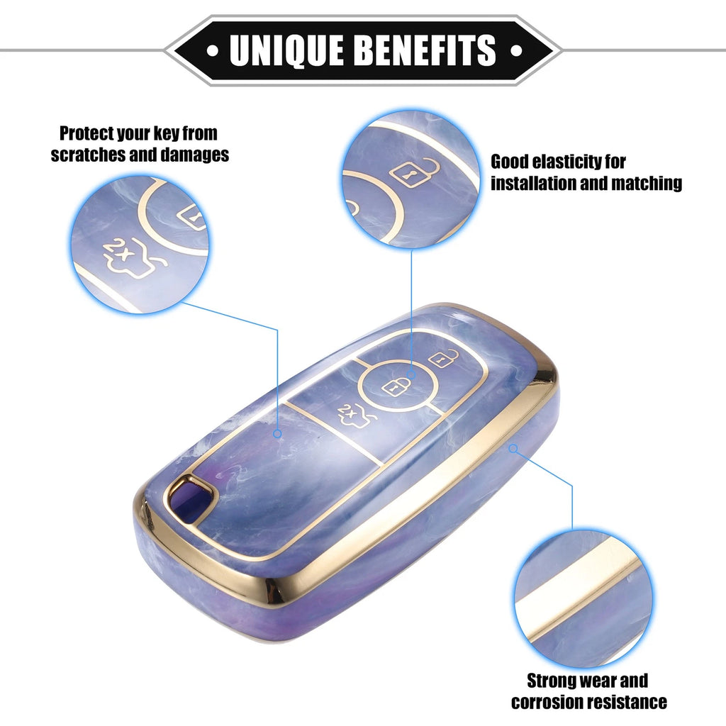 3 Button TPU Key Fob Cover Case Replacement for Ford Explorer (2016–2023)
